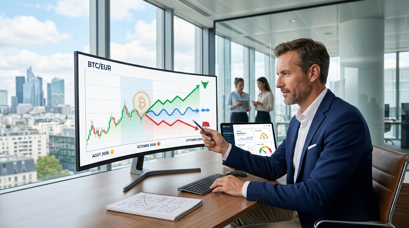 Évolution possible du Bitcoin d'août à fin octobre 2026 : les scénarios à connaître